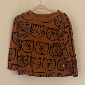 Little Sleepies Brown Animal Print Long Sleeve Tee